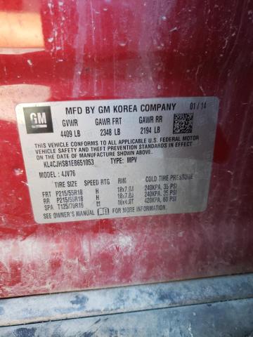 Photo 10 from auction – 2014 BUICK ENCORE PRE with VIN KL4CJHSB1EB651053