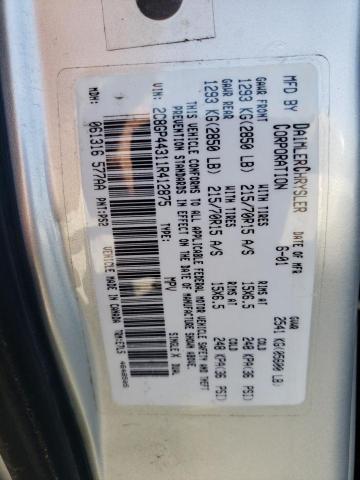 Photo 10 from auction – 2001 CHRYSLER TOWN & COU with VIN 2C8GP44311R412875