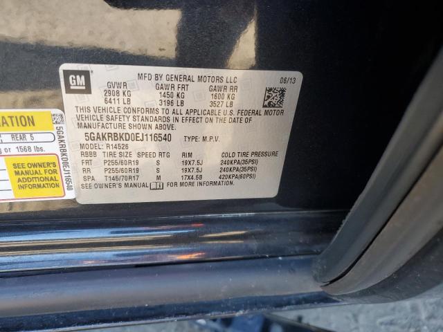 Photo 10 from auction – 2014 BUICK ENCLAVE with VIN 5GAKRBKD0EJ116540