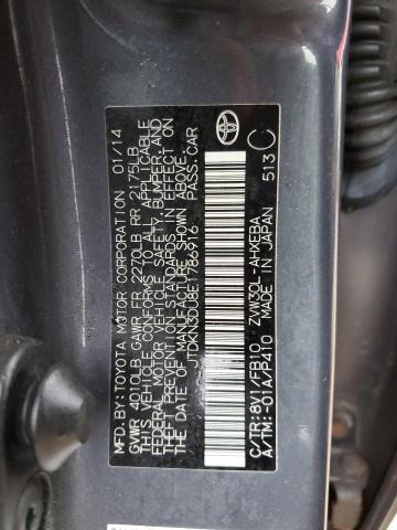 Photo 10 from auction – 2014 TOYOTA PRIUS with VIN JTDKN3DU8E1786916