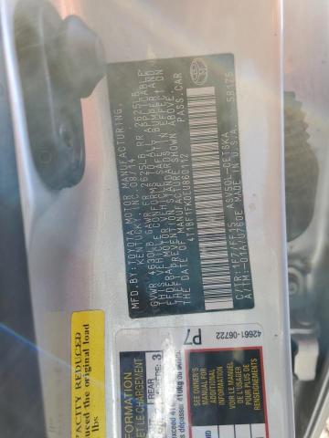 Photo 10 from auction – 2014 TOYOTA CAMRY L with VIN 4T1BF1FK0EU860112