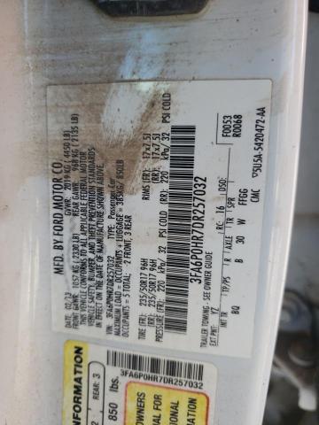Photo 10 from auction – 2013 FORD FUSION SE with VIN 3FA6P0HR7DR257032