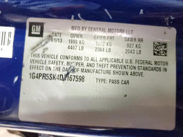 Photo 10 from auction – 2013 BUICK VERANO CON with VIN 1G4PR5SK4D4167598