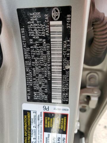 Photo 10 from auction – 2017 TOYOTA CAMRY LE with VIN 4T1BF1FK1HU296183