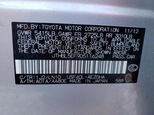 Photo 10 from auction – 2013 LEXUS LS 460 with VIN JTHBL5EF9D5116248