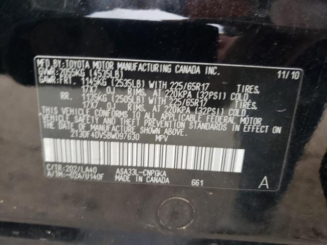 Photo 10 from auction – 2011 TOYOTA RAV4 LIMIT with VIN 2T3DF4DV5BW097630