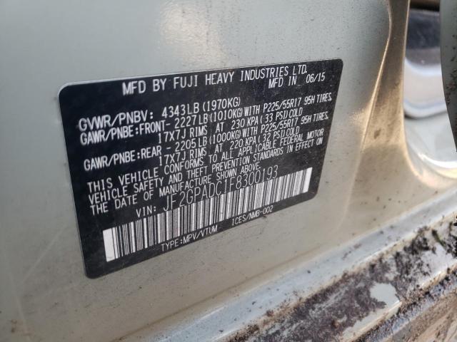 Photo 10 from auction – 2015 SUBARU XV CROSSTR with VIN JF2GPADC1F8300193