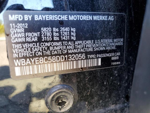 Photo 10 from auction – 2013 BMW 750 LI with VIN WBAYE8C58DD132056