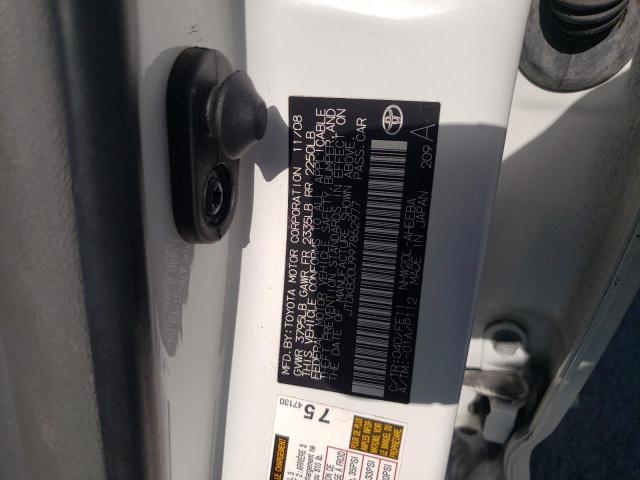Photo 10 from auction – 2009 TOYOTA PRIUS with VIN JTDKB20U997862977