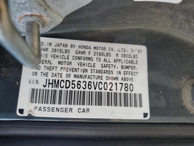 Photo 10 from auction – 1997 HONDA ACCORD LX with VIN JHMCD5636VC021780