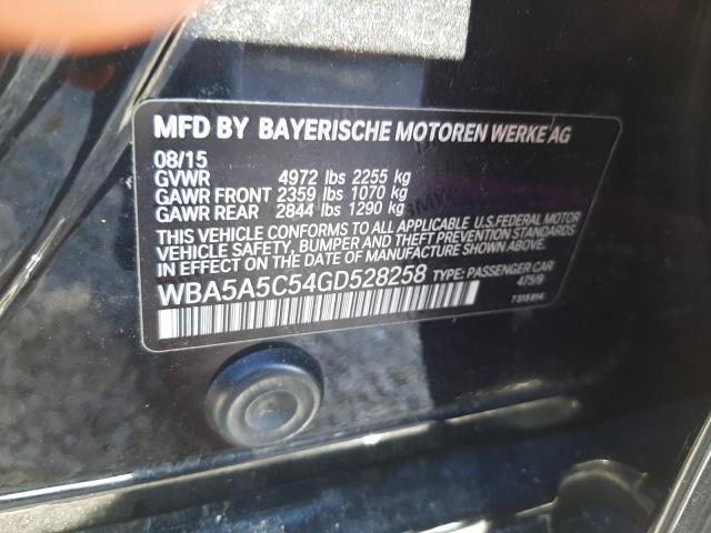 Photo 10 from auction – 2016 BMW 528 I with VIN WBA5A5C54GD528258