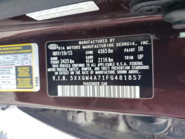Photo 10 from auction – 2015 KIA OPTIMA LX with VIN 5XXGM4A71FG481857