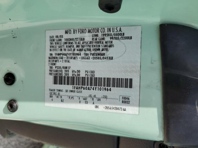 Photo 10 from auction – 2004 FORD THUNDERBIR with VIN 1FAHP60A74Y101964