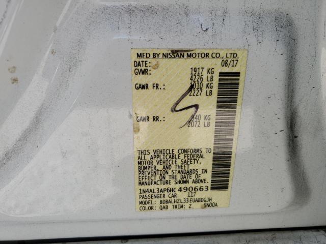 Photo 10 from auction – 2017 NISSAN ALTIMA 2.5 with VIN 1N4AL3AP6HC490663