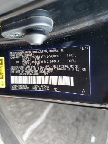 Photo 10 from auction – 2018 TOYOTA HIGHLANDER with VIN 5TDJZRFH9JS526833