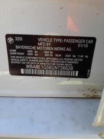 Photo 10 from auction – 2016 BMW 320 I with VIN WBA8E1G56GNT36628