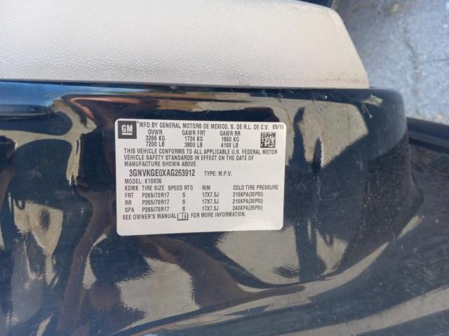 Photo 10 from auction – 2010 CHEVROLET AVALANCHE with VIN 3GNVKGE0XAG263912