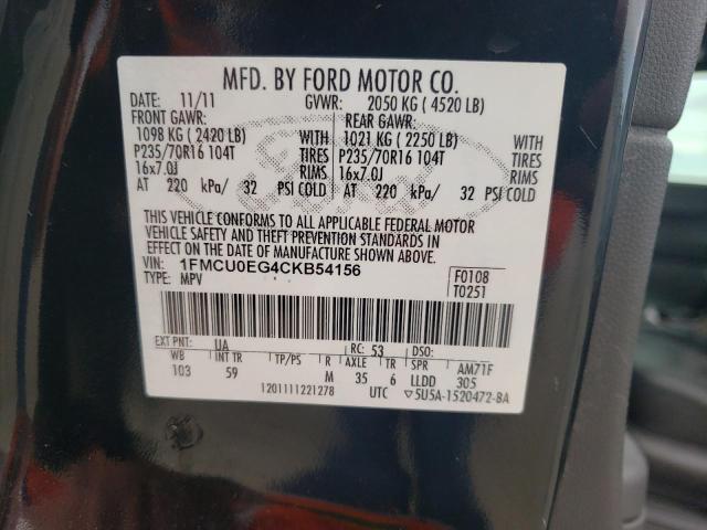 Фото 10 с аукциона – 2012 FORD ESCAPE LIM с VIN 1FMCU0EG4CKB54156