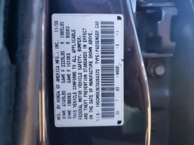 Photo 10 from auction – 2007 HONDA ACCORD SE with VIN 1HGCM56367A064372
