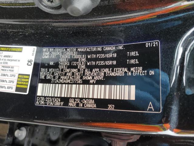Photo 10 from auction – 2021 LEXUS RX 350 BAS with VIN 2T2AZMDA6MC277585