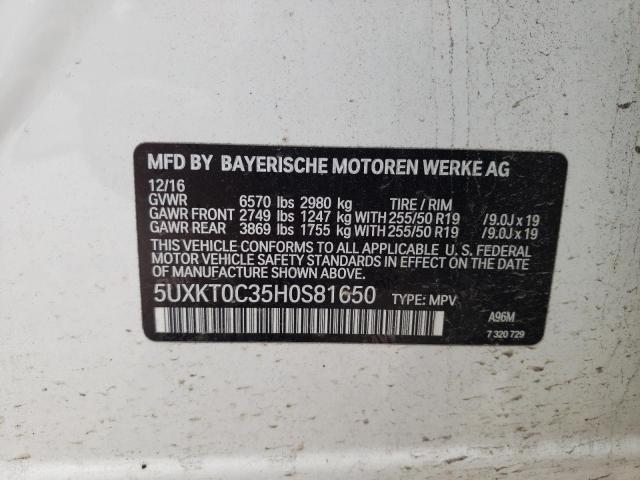 Photo 10 from auction – 2017 BMW X5 XDR40E with VIN 5UXKT0C35H0S81650