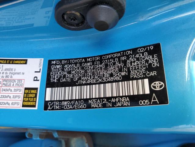 Photo 10 from auction – 2019 TOYOTA COROLLA SE with VIN JTNK4RBE2K3048980