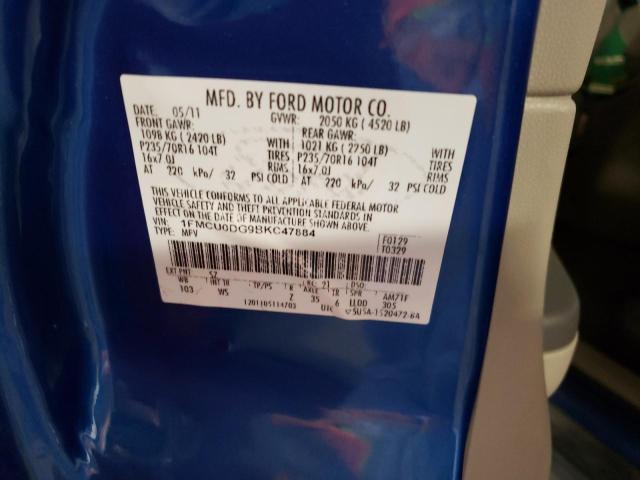 Photo 10 from auction – 2011 FORD ESCAPE XLT with VIN 1FMCU0DG9BKC47884