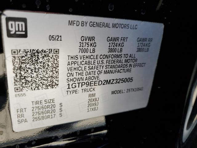 Photo 10 from auction – 2021 GMC SIERRA K15 with VIN 1GTP9EED2MZ325005