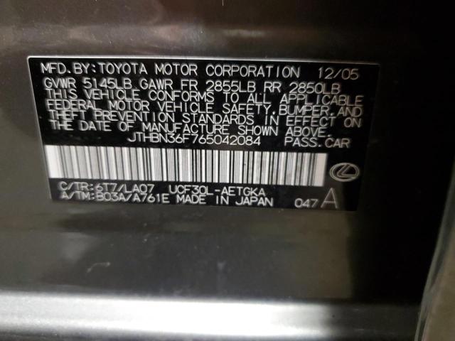 Photo 10 from auction – 2006 LEXUS LS 430 with VIN JTHBN36F765042084