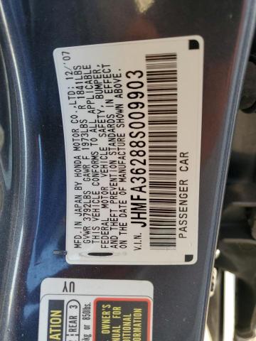 Photo 10 from auction – 2008 HONDA CIVIC HYBR with VIN JHMFA36288S009903