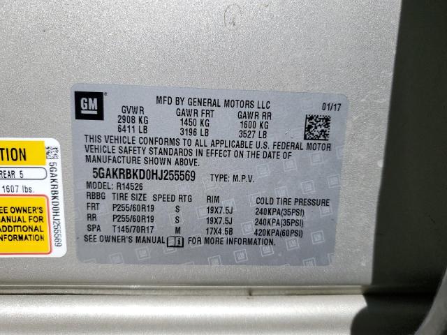 Photo 10 from auction – 2017 BUICK ENCLAVE with VIN 5GAKRBKD0HJ255569