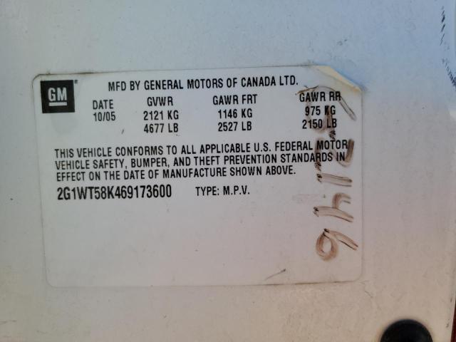 Photo 10 from auction – 2006 CHEVROLET IMPALA LT with VIN 2G1WT58K469173600