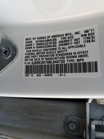 Photo 10 from auction – 2011 HONDA CR-V EXL with VIN 5J6RE3H79BL044733