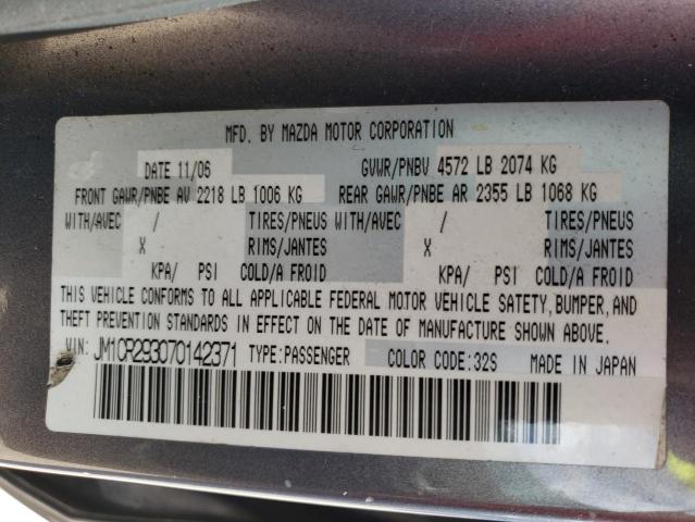 Photo 10 from auction – 2007 MAZDA 5 with VIN JM1CR293070142371