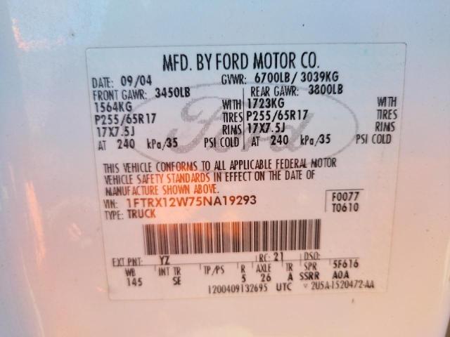 Photo 10 from auction – 2007 FORD F150 with VIN 1FTRX12W67NA60520