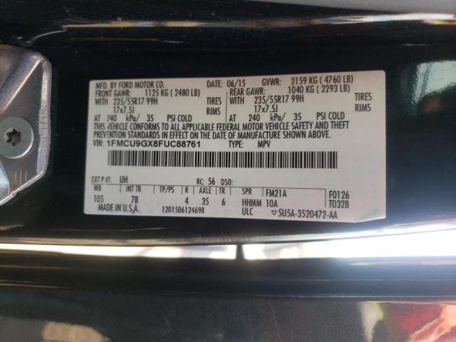 Photo 10 from auction – 2015 FORD ESCAPE SE with VIN 1FMCU9GX8FUC88761