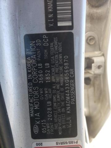 Photo 10 from auction – 2016 KIA RIO LX with VIN KNADM4A3XG6569870