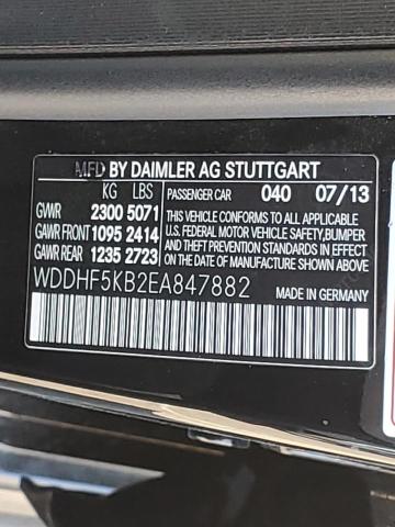 Photo 10 from auction – 2014 MERCEDES-BENZ E 350 with VIN WDDHF5KB2EA847882