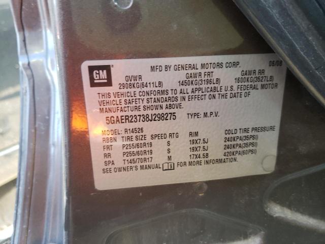 Photo 10 from auction – 2008 BUICK ENCLAVE CX with VIN 5GAER23738J298275