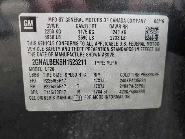 Photo 10 from auction – 2017 CHEVROLET EQUINOX LS with VIN 2GNALBEK6H1523211