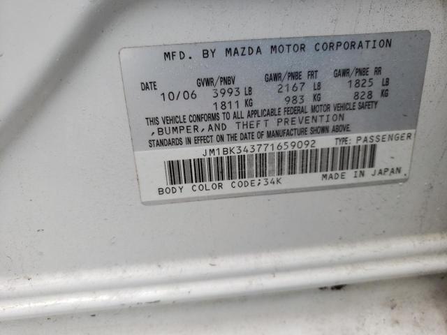 Photo 10 from auction – 2007 MAZDA 3 HATCHBAC with VIN JM1BK343771659092