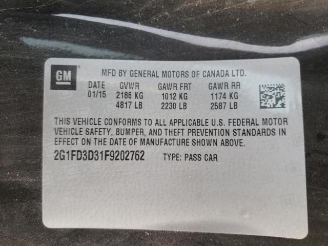 Photo 10 from auction – 2015 CHEVROLET CAMARO LT with VIN 2G1FD3D31F9202762