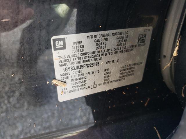 Photo 10 from auction – 2015 CADILLAC ESCALADE E with VIN 1GYS3JKJ5FR226075