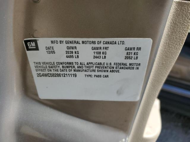 Photo 10 from auction – 2006 BUICK LACROSSE C with VIN 2G4WC582861211119