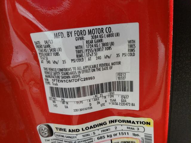 Photo 10 from auction – 2013 FORD F150 SUPER with VIN 1FTEW1CM7DFC28993