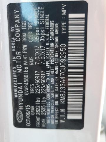 Photo 10 from auction – 2016 HYUNDAI TUCSON LIM with VIN KM8J33A47GU092950