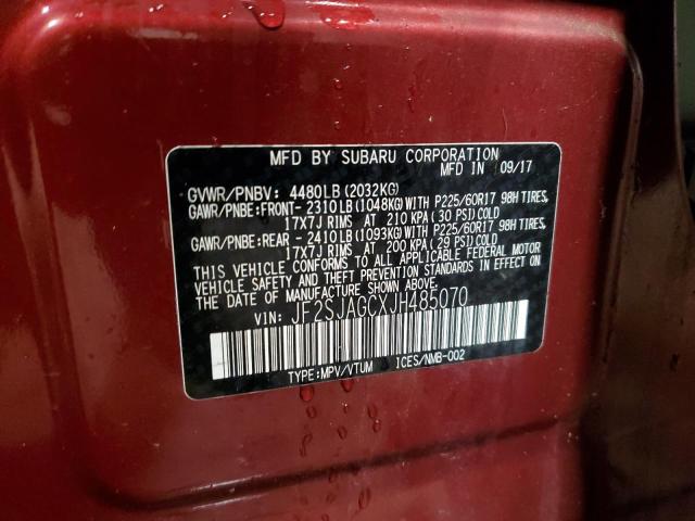 Photo 10 from auction – 2018 SUBARU FORESTER 2 with VIN JF2SJAGCXJH485070