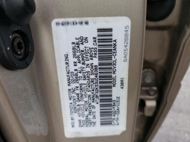 Photo 10 from auction – 2003 TOYOTA CAMRY LE with VIN 4T1BF32K53U046388