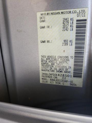 Photo 10 from auction – 2012 NISSAN ALTIMA BAS with VIN 1N4AL2AP1CN428501