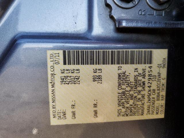 Photo 10 from auction – 2012 NISSAN ALTIMA BAS with VIN 1N4AL2AP6CN429854
